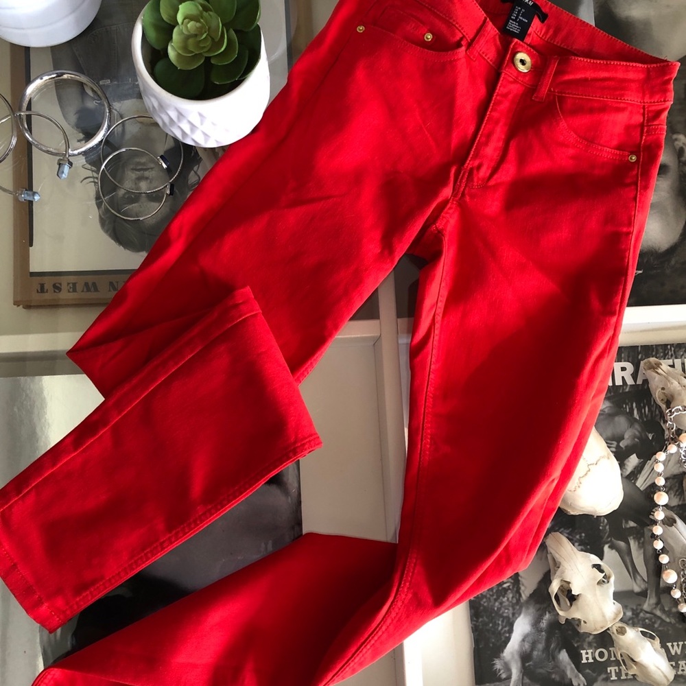 Red Skinny Jeans by Divided H&M